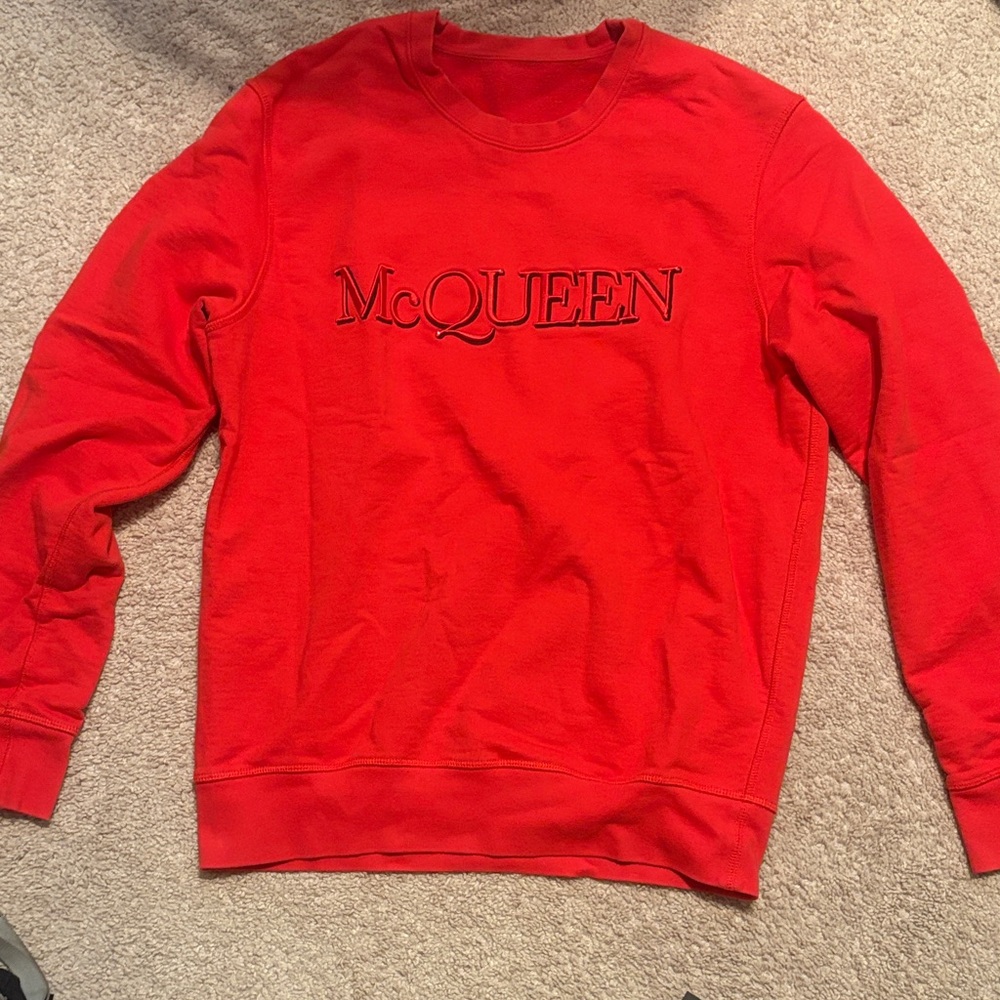 Alexander McQueen Vibrant Red Crewneck Sweater